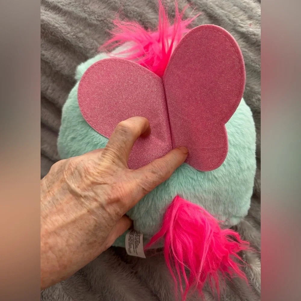 🦄💕 ZURU Rainbocorn Plush Toy Mint Green Pink Glitter Wings